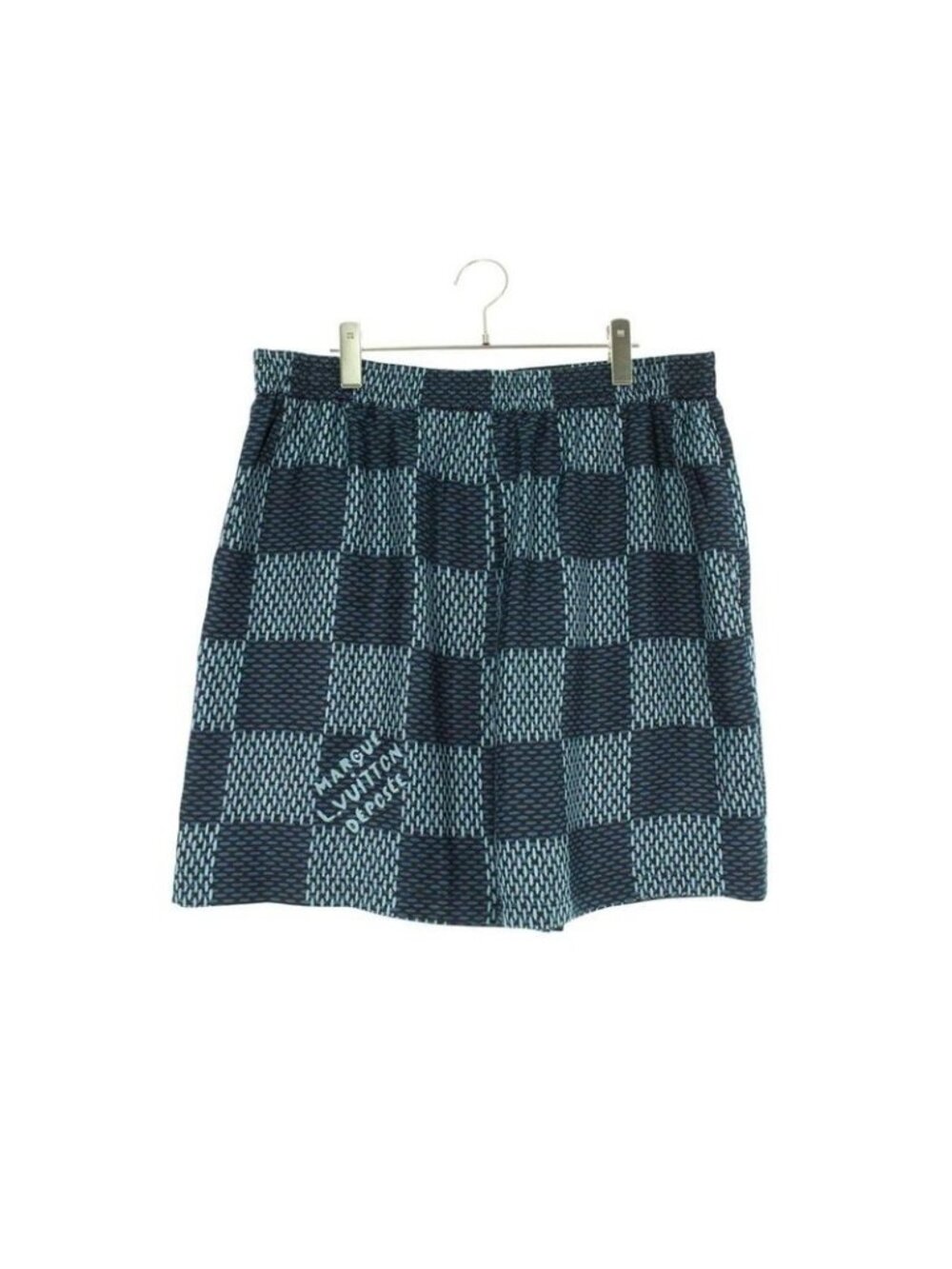 Louis Vuitton 25 AW Rm252 mq FYQ Htp46 W Damier All Over Pattern Silk Shorts